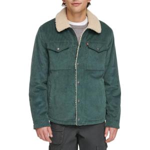 imageLevis Mens Corduroy Sherpa Lined Trucker Jacket Regular ampamp Big ampamp Tall SizesAtlantis Wide Wale Corduroy