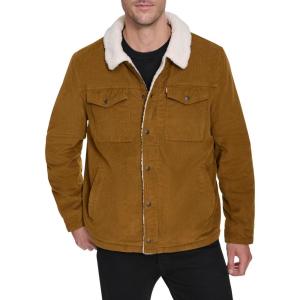 imageLevis Mens Corduroy Sherpa Lined Trucker Jacket Regular ampamp Big ampamp Tall SizesBrown Corduroy