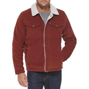 imageLevis Mens Corduroy Sherpa Lined Trucker Jacket Regular ampamp Big ampamp Tall SizesRust Corduroy