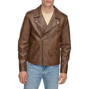 imageLevis Mens Faux Leather Motorcycle JacketSaddle