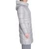 imageKenneth Cole womens Mid Length Mixed Quilted Puffer With Faux Fur Trimmed HoodSilver