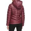 imageKenneth Cole womens Solid Hooded Puffer JacketHooded Packable Wine