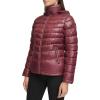 imageKenneth Cole womens Solid Hooded Puffer JacketHooded Packable Wine