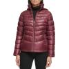 imageKenneth Cole womens Solid Hooded Puffer JacketHooded Packable Wine