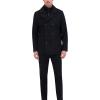 imageKenneth Cole mens Mens Wool Top CoatPea Coat Black