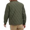 imageDOCKERS mens Diamond Quilted Jacket With Corduroy CollarOlive