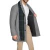 imageDOCKERS mens The Henry Wool Blend Top CoatLight Grey With Scarf
