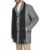 imageDOCKERS mens The Henry Wool Blend Top CoatLight Grey With Scarf