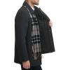 imageDockers mens Weston Wool Blend Coat With Scarf Regular and Big ampamp TallCharcoalLight Grey Scarf