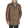 imageDockers mens Weston Wool Blend Coat With Scarf Regular and Big ampamp TallChocolateLight Grey Scarf