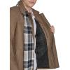 imageDockers mens Weston Wool Blend Coat With Scarf Regular and Big ampamp TallChocolateLight Grey Scarf