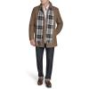 imageDockers mens Weston Wool Blend Coat With Scarf Regular and Big ampamp TallChocolateLight Grey Scarf
