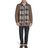 imageDockers mens Weston Wool Blend Coat With Scarf Regular and Big ampamp TallChocolateLight Grey Scarf