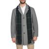 imageDOCKERS mens The Henry Wool Blend Top CoatLight Grey With Scarf