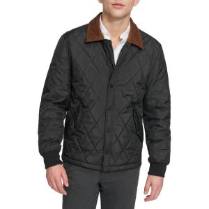 imageDOCKERS mens Diamond Quilted Jacket With Corduroy CollarBlack