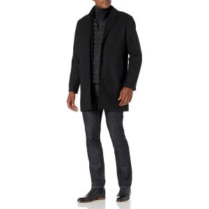 imageDOCKERS mens Henry Wool Blend Top Coat Regular and Big ampamp Tall SizesBlack