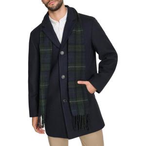 imageDOCKERS mens The Henry Wool Blend Top CoatNavy With Scarf