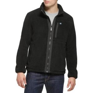 imageDOCKERS mens Zip Front Sherpa Fleece Jacket With Chest PocketBlack