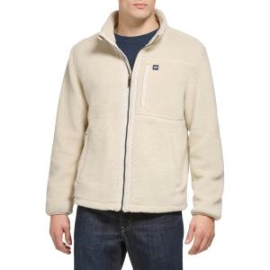 imageDOCKERS mens Zip Front Sherpa Fleece Jacket With Chest PocketKhaki