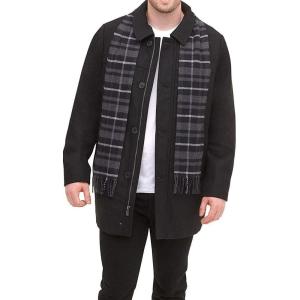 imageDockers mens Weston Wool Blend Coat With Scarf Regular and Big ampamp TallBlack