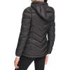 imageCalvin Klein Womens Classic Hooded Zip Front Puffer CoatLightweight Chevron Black