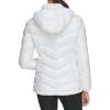 imageCalvin Klein Womens Classic Hooded Zip Front Puffer CoatLightweight Chevron Cloud