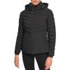 imageCalvin Klein Womens Classic Hooded Zip Front Puffer CoatLightweight Classic Black