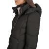 imageCalvin Klein Womens Hooded Zip Front Puffer Long Sleeve CoatEbony
