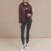 imageCalvin Klein Womens Lightweight Scuba Side Panels Adjustable Hood Zip Pockets PufferClassic Scuba Oxblood