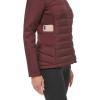 imageCalvin Klein Womens Lightweight Scuba Side Panels Adjustable Hood Zip Pockets PufferClassic Scuba Oxblood