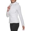 imageCalvin Klein Womens Lightweight Scuba Side Panels Adjustable Hood Zip Pockets PufferClassic Scuba White