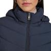 imageCalvin Klein Womens Long Chevron Puffer JacketDark Sapphire