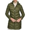 imageCalvin Klein Womens Long Chevron Puffer JacketLightweight Military