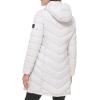 imageCalvin Klein Womens Long Chevron Puffer JacketQuilted SmokeSilver