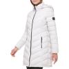 imageCalvin Klein Womens Long Chevron Puffer JacketQuilted SmokeSilver