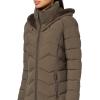 imageCalvin Klein Womens Long Chevron Puffer JacketTwig