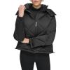 imageCalvin Klein Womens Quilted Puffer JacketQuilted Hood Black