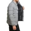 imageCalvin Klein mens Quilted Waterresistant Puffer JacketSnap Front Reflective Silver