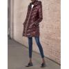 imageCalvin Klein womens Hooded Chevron Packable Down Jacket Standard and PlusHooded Glossy Shine Wine