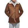 imageCalvin Klein Mens Faux Shearling JacketCognac