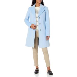 imageCalvin Klein Womens Classic Cashmere Wool Blend CoatClassic Pastel Blue