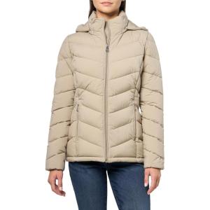 imageCalvin Klein Womens Classic Hooded Zip Front Puffer CoatFennel