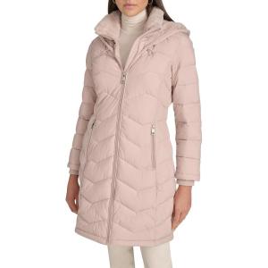 imageCalvin Klein Womens Long Chevron Puffer JacketCappuccino