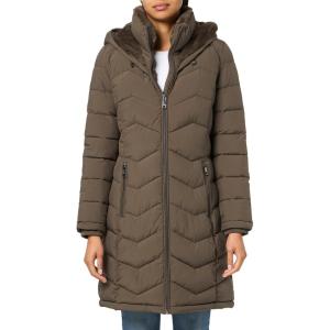 imageCalvin Klein Womens Long Chevron Puffer JacketTwig