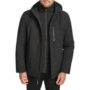imageCalvin Klein mens Everyday Essential Hooded JacketBlack
