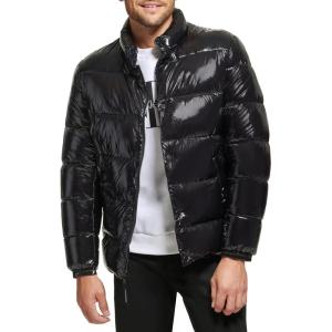 imageCalvin Klein mens Quilted Waterresistant Puffer JacketSnap Front Black
