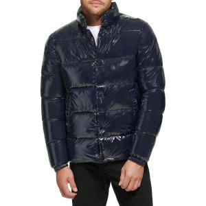imageCalvin Klein mens Quilted Waterresistant Puffer JacketSnap Front True Navy