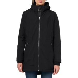 imageCalvin Klein womens Hooded Zip Front Long Sleeve PufferBlack