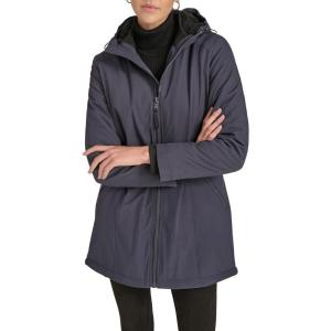 imageCalvin Klein womens Hooded Zip Front Long Sleeve PufferBlue