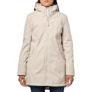 imageCalvin Klein womens Hooded Zip Front Long Sleeve PufferOyster